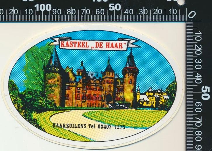 Sticker: Kasteel De Haar - Haarzuilens, Verzamelen, Stickers, Zo goed als nieuw, Bedrijf of Vereniging, Ophalen of Verzenden