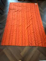 Wollen deken - vintage oranje gestreept, Huis en Inrichting, Woonaccessoires | Plaids en Woondekens, Ophalen of Verzenden, Gebruikt