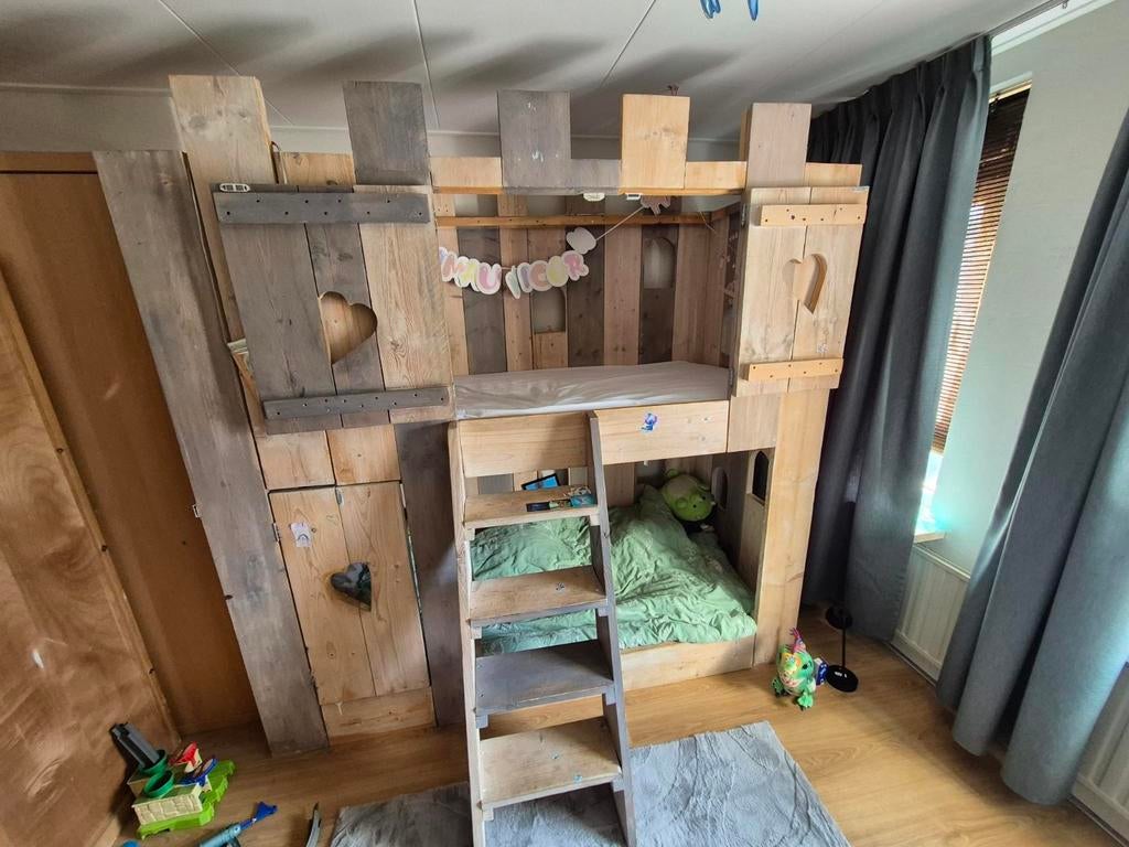 Steigerhouten stapelbed, Ophalen of Verzenden