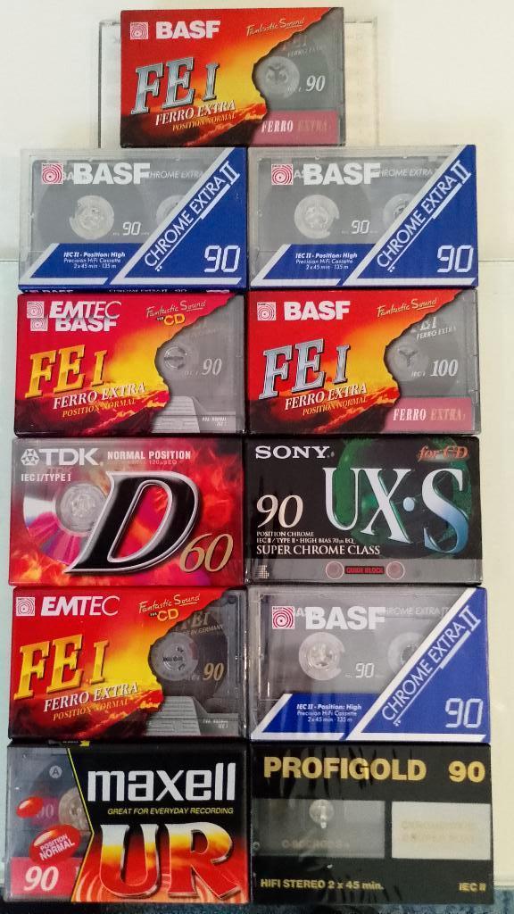 11 Nieuwe maxell ,Basf & Tdk cassette banden, Cd's en Dvd's, Cassettebandjes, Nieuw in verpakking, Onbespeeld, Overige genres