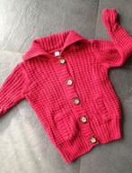 Heerlijk rood vest , maatje 134 140, Gebruikt, Meisje, Trui of Vest, Handgemaakt