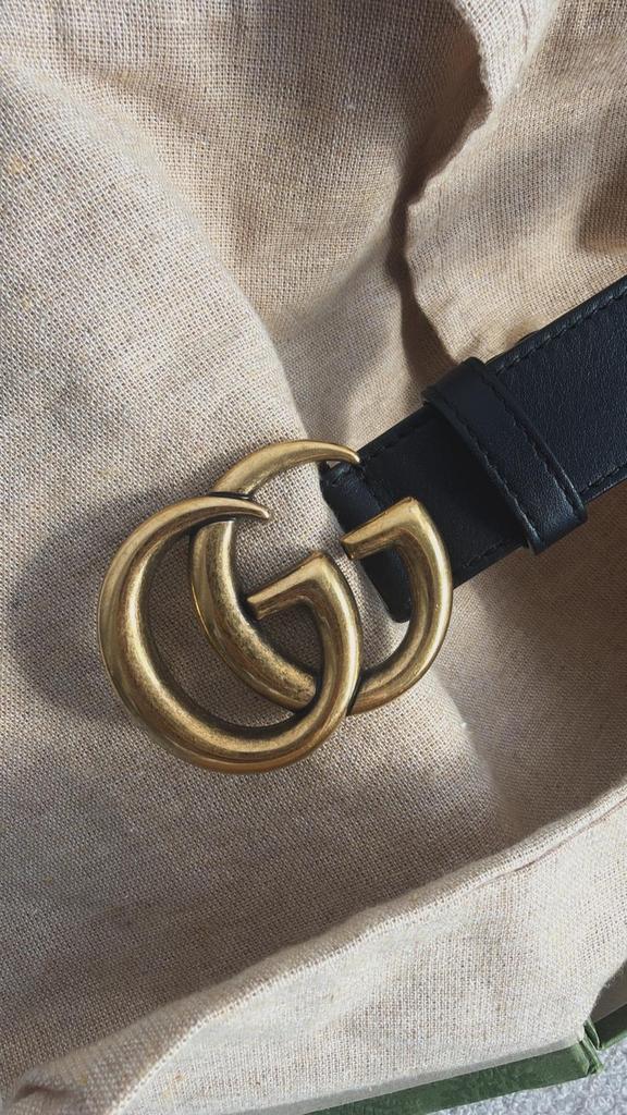 Gucci riem voor dames - Zo goed als nieuw, Ophalen of Verzenden, Zo goed als nieuw, Zwart