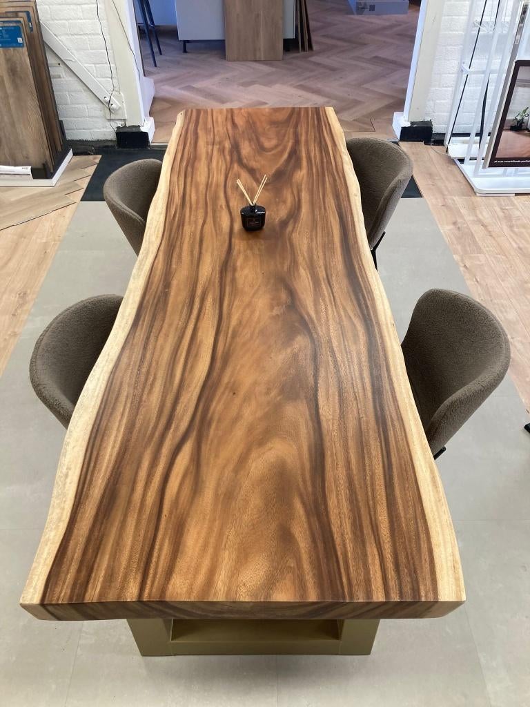 Suar Houten Boomstam Tafels – Direct Uit Voorraad |, 100 tot 150 cm, Ophalen of Verzenden, Rechthoekig, Nieuw