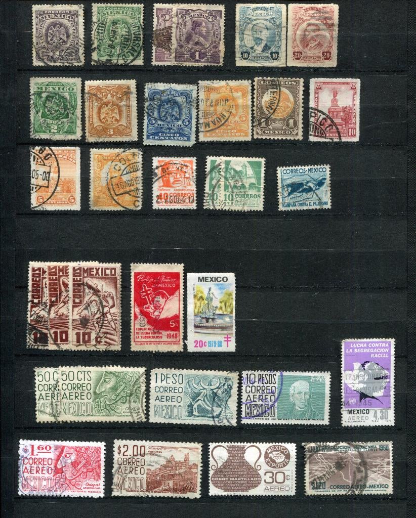 Mexico, lot oudere zegels vanaf 1899, Verzenden, Gestempeld, Midden-Amerika