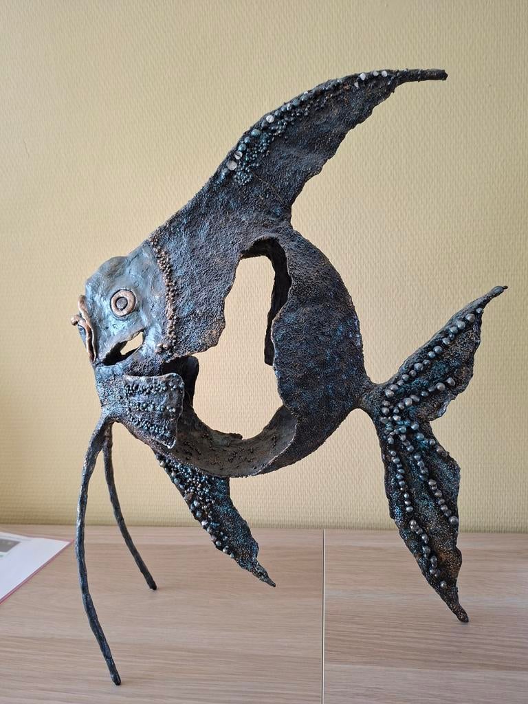 Metalen vis in goede staat, Antiek en Kunst, Ophalen of Verzenden