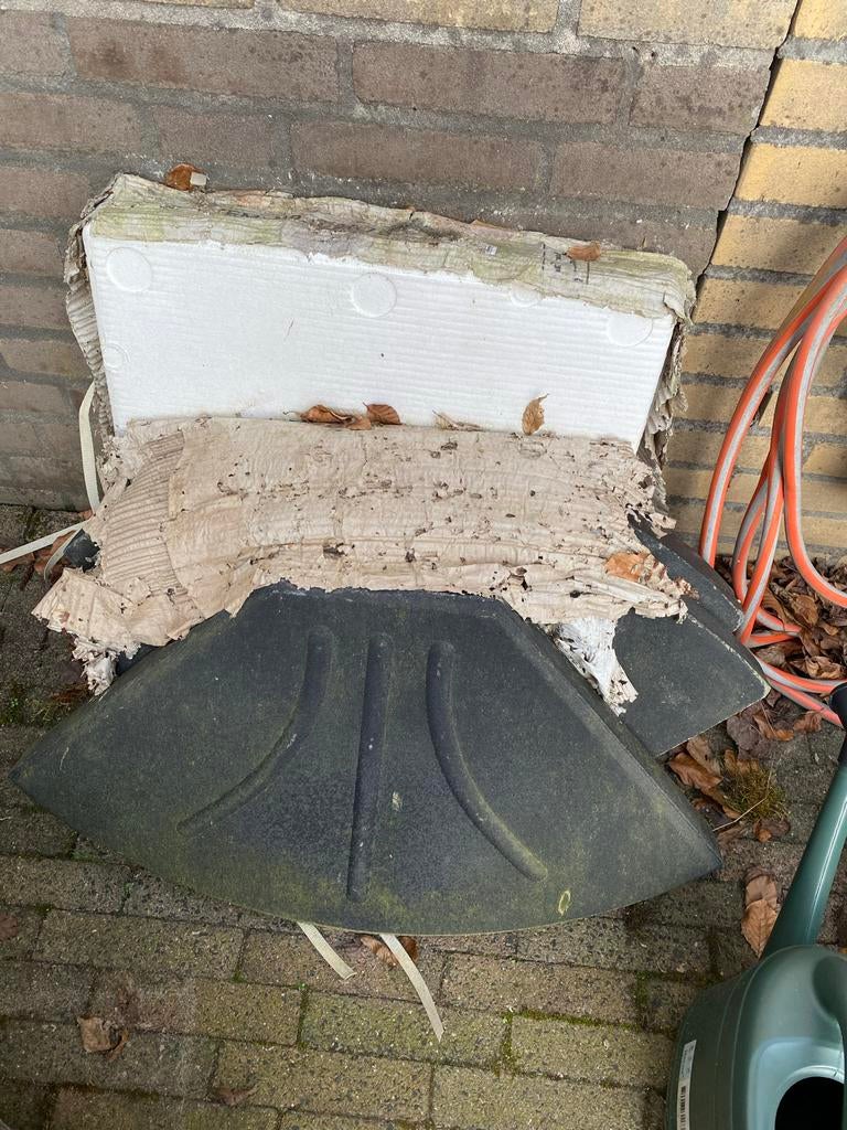 4 betonnen parasolvoet verzwaarders - lichte verwering, Ophalen, Zo goed als nieuw, Minder dan 1 meter, Parasolvoet
