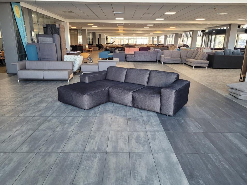 ✅️️️️️ GEREINIGD zandkleurig zwart hoekbank 255x175 BEZORGEN, Huis en Inrichting, 250 tot 300 cm, Hoekbank, Driepersoons, Ophalen of Verzenden