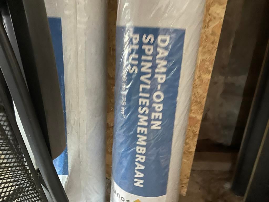 Dampopen spinvliesfolie + tape 50m 150cm, Overige materialen, Nieuw, 15 m² of meer, Ophalen