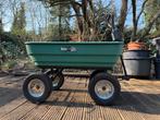 Tuinkar / Transportkar met 4 luchtbanden en grote bak, Tuin en Terras, Ophalen, Gebruikt, Handmatig