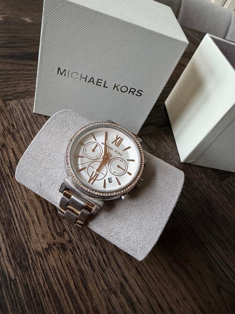 Horloge Michael Kors, Sieraden, Tassen en Uiterlijk, Horloges | Dames, Overige merken, Gebruikt, Staal, Polshorloge