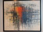Schilderij Abstract 111 cm x 131 cm Aluminium Lijst, Antiek en Kunst, Ophalen