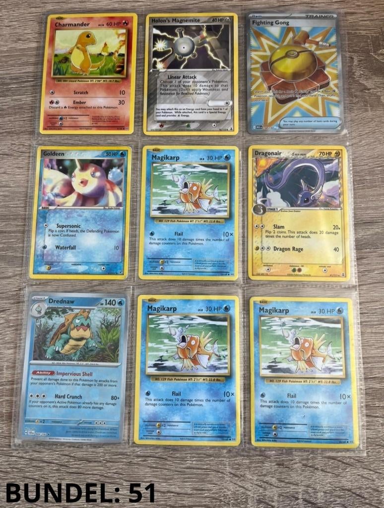 Pokemon Charmander Magikarp 2005–2023 – Bundel 51, Ophalen of Verzenden, Gebruikt, Meerdere kaarten