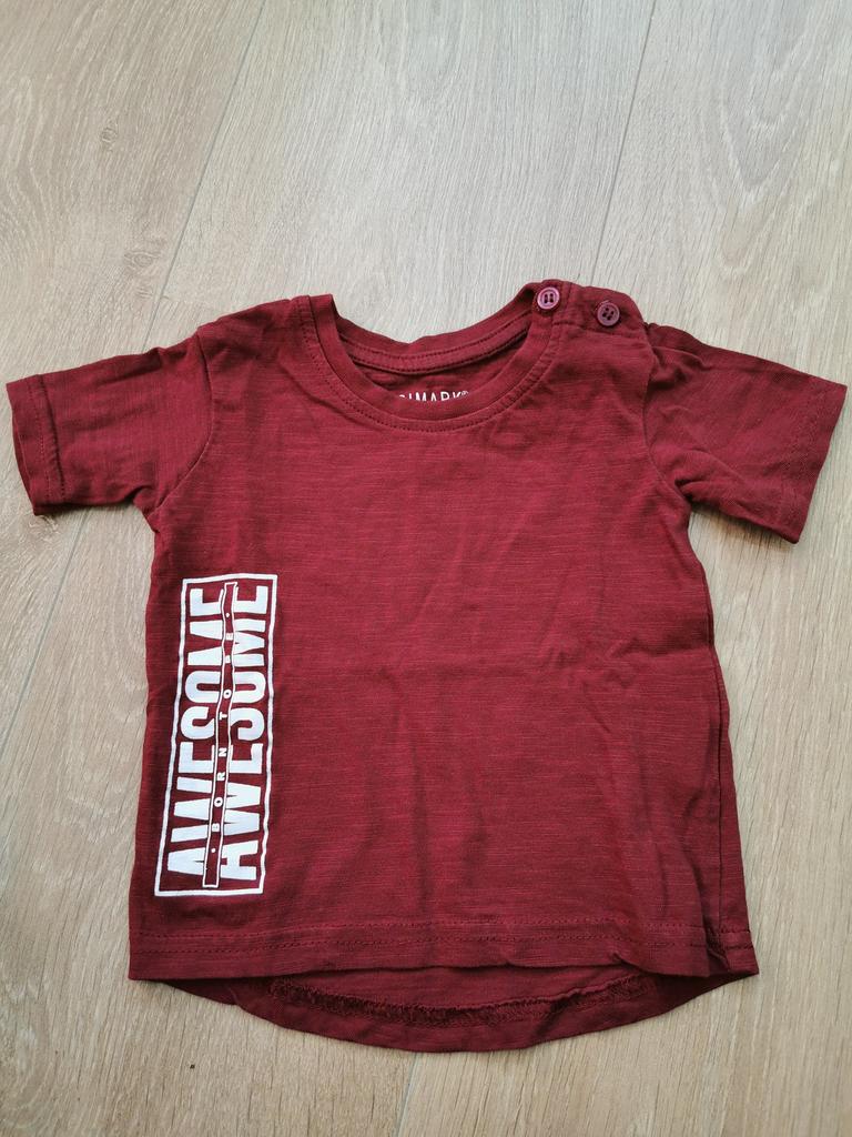 Primark Awesome shirt rood maat 68, Kinderen en Baby's, Babykleding | Maat 68, Ophalen of Verzenden, Gebruikt, Jongetje, Shirtje of Longsleeve