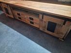 Mooie 2 meter tv kast met schuifdeuren op rails, Overige houtsoorten, Gebruikt, Ophalen of Verzenden, 200 cm of meer