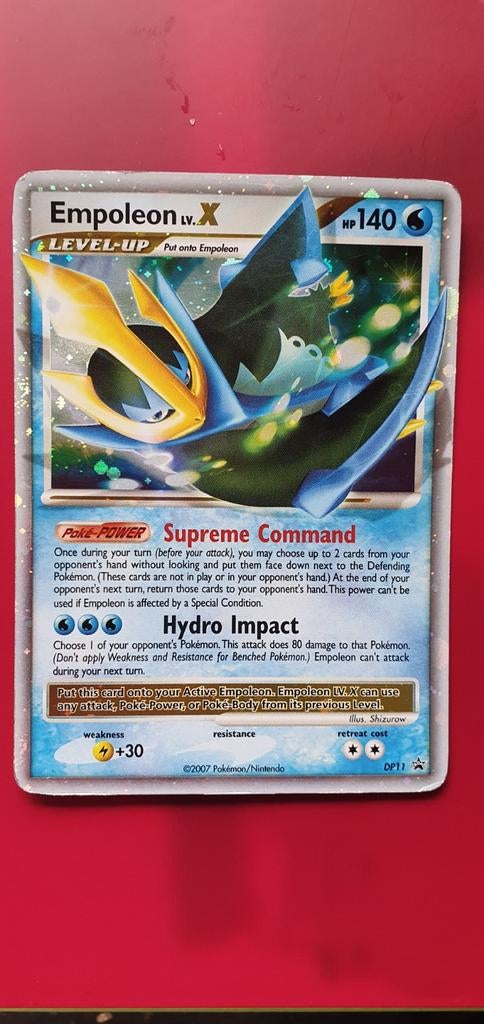Empoleon X DP11 holo pokemon kaart, Ophalen of Verzenden, Gebruikt