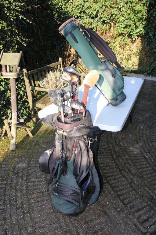 Complete golfset met 2 tassen en 13 clubs en ballen raper, Ophalen, Gebruikt, Set