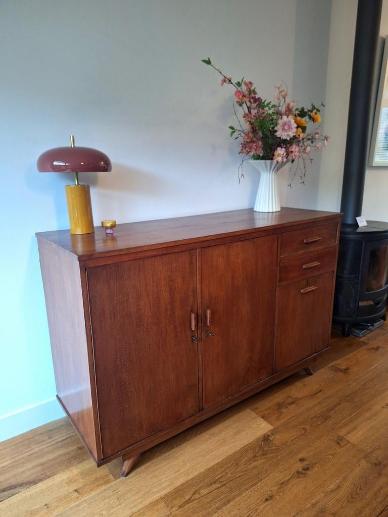 Vintage midcentury kast, Ophalen, Gebruikt, 50 tot 75 cm, 150 tot 200 cm