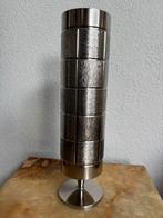 Brutalist RVS vaas 31 cm 1,7 kg, Ophalen of Verzenden
