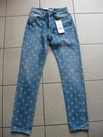 Nieuwe costes jeans broek blauw met stippen - maat 25/30, Blauw, Nieuw, Ophalen of Verzenden, W27 (confectie 34) of kleiner