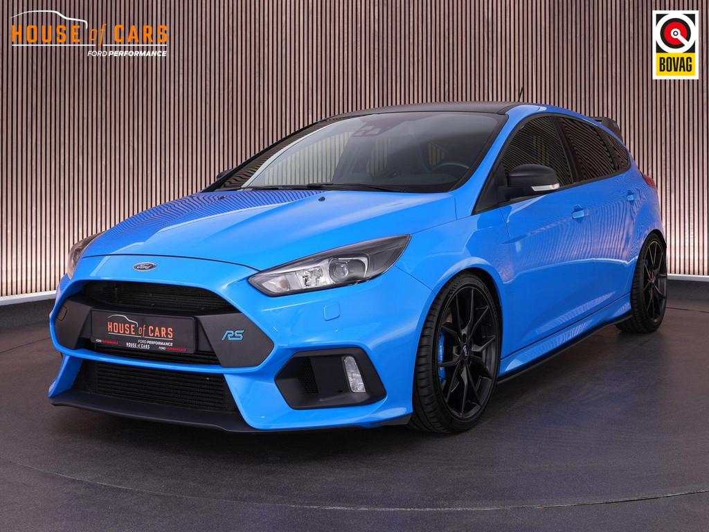 Ford Focus RS LSD 2.3 350pk |Milltek|schaalstoelen|Maxton|So, Gebruikt, 4 cilinders, Blauw, Leder en Stof