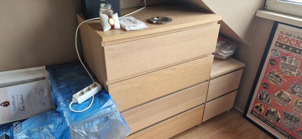 2X Ladekast grenen     1x 3 laden  1x4 laden, Huis en Inrichting, Kasten | Ladekasten, Ophalen, 50 tot 100 cm, Zo goed als nieuw