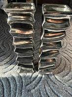 Mooi 2 stuks zuiver curves vazen S shiny, Overige kleuren, Ophalen of Verzenden, Minder dan 50 cm, Glas