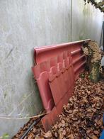 dakpanplaten en nokstuk, Gebruikt, 5 tot 10 m², Metaal, Rood