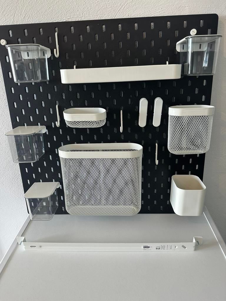 Skadis ophangbord, Ophalen, Gebruikt