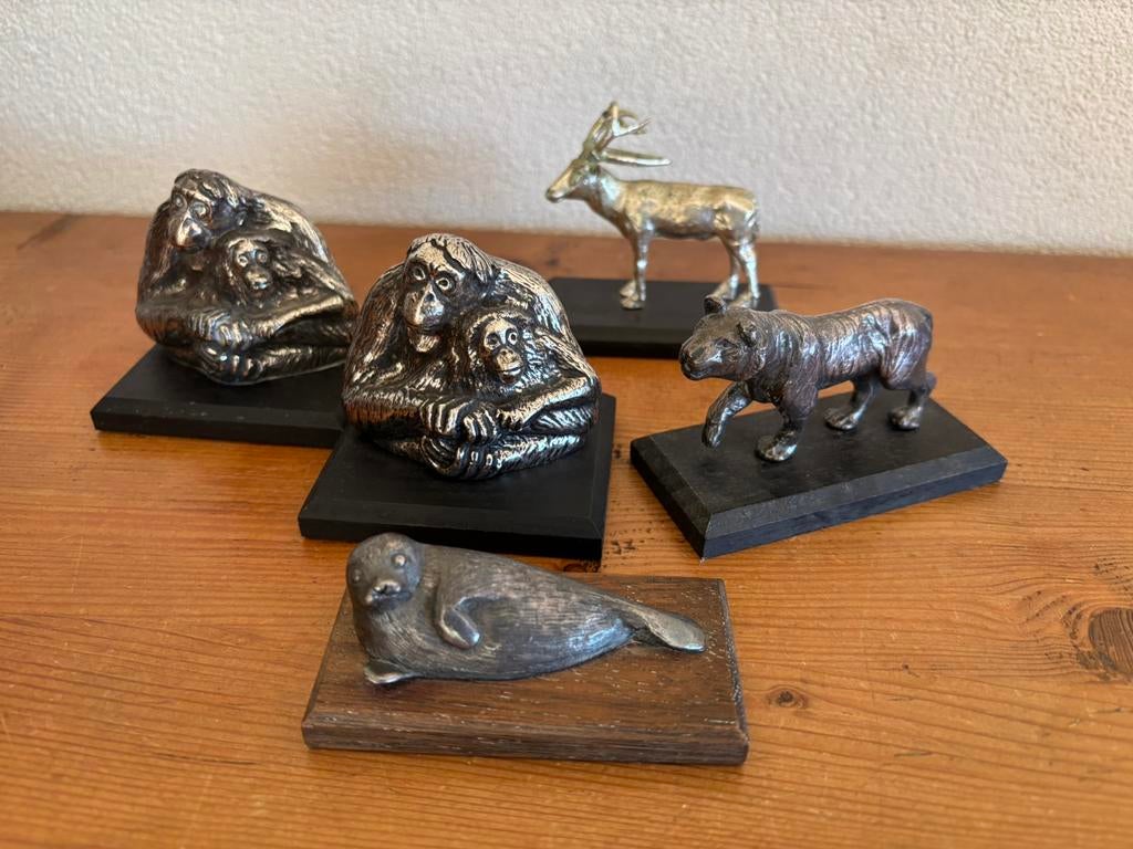 WWF verzilverde dieren, Ophalen of Verzenden, Gebruikt, Beeldje of Figuurtje