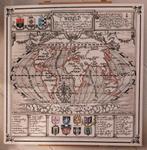 3 Originele gesigneerde kaarten: Nederland, Europa, Wereld, Ophalen of Verzenden, Zo goed als nieuw, 1800 tot 2000, Landkaart