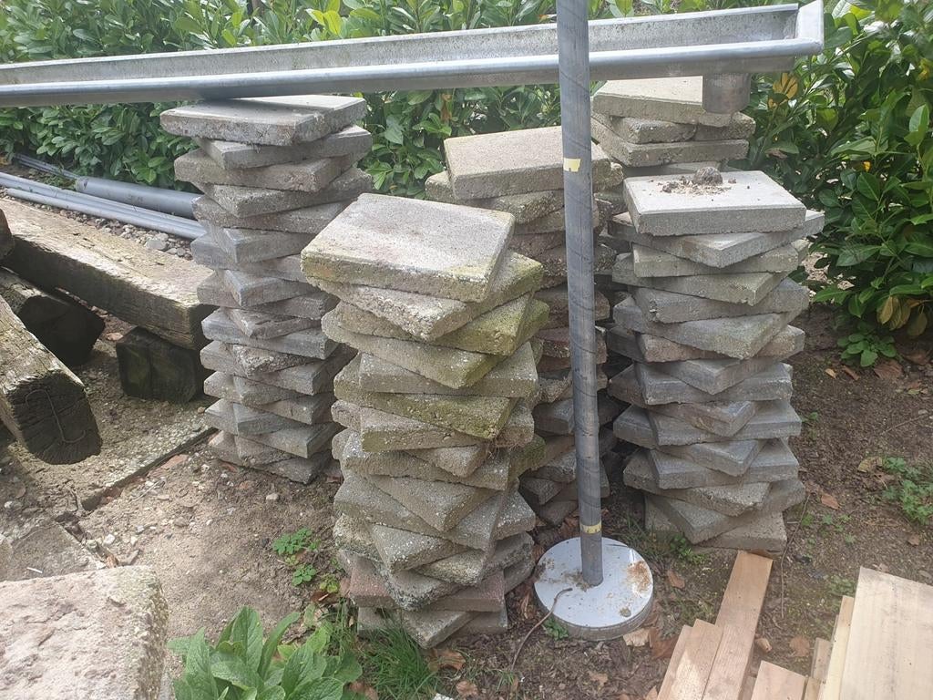 Stoeptegels 30x30, verschillende diktes en kleuren, Ophalen