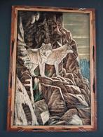 Schilderij indianen wolf fluweel, Ophalen