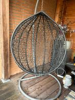 Hangstoel inclusief kussen - Gebruikt maar nog goed!, Huis en Inrichting, Stoelen, Ophalen, Kunststof, Gebruikt, Zwart
