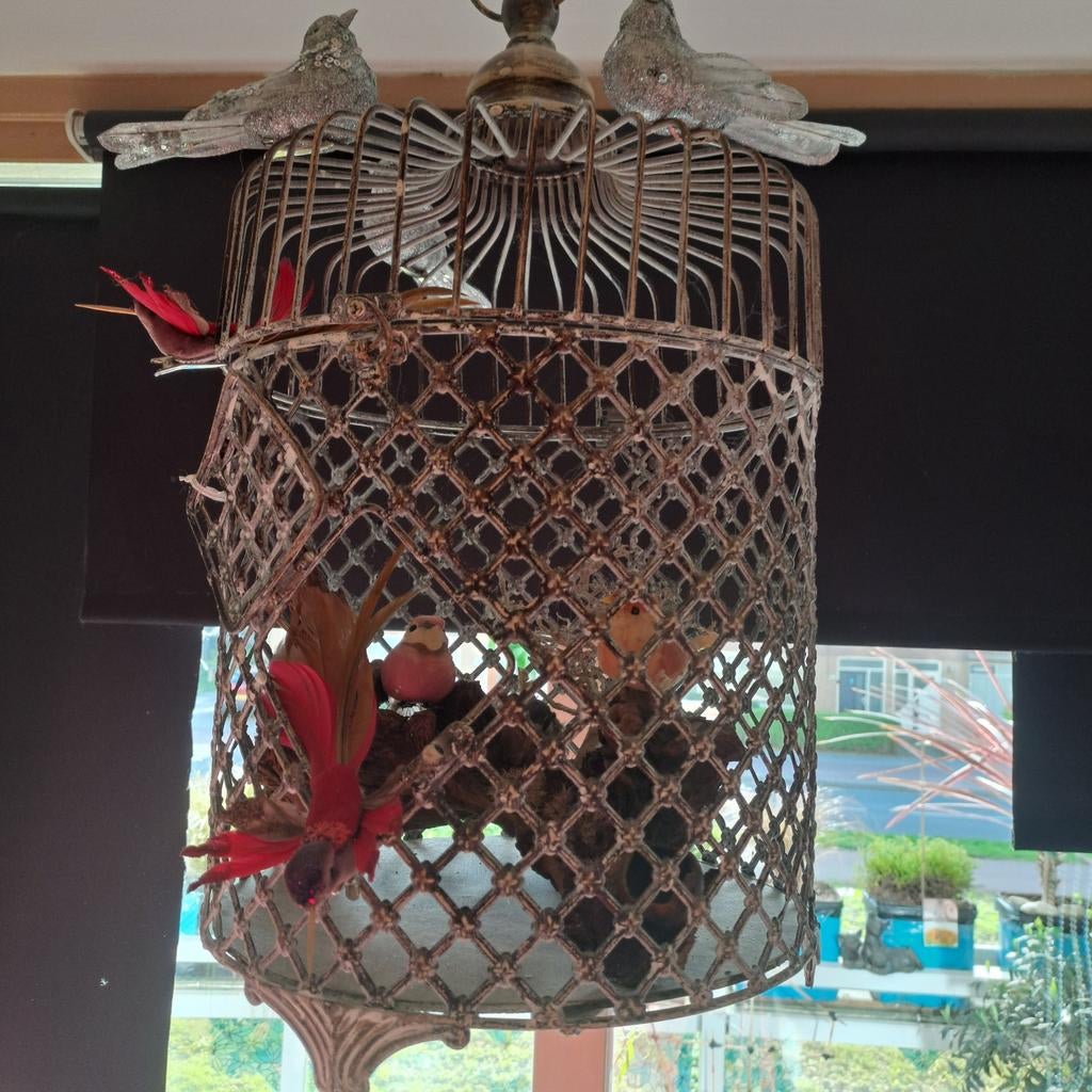 Metaal oud vogelkooitje, Antiek en Kunst, Ophalen of Verzenden