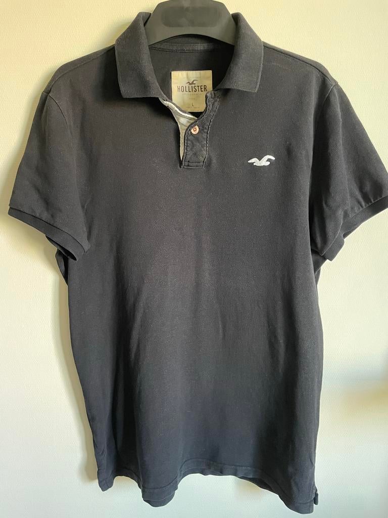 Hollister polo shirt maat L zwart, Ophalen of Verzenden, Zo goed als nieuw, Maat 52/54 (L), Zwart