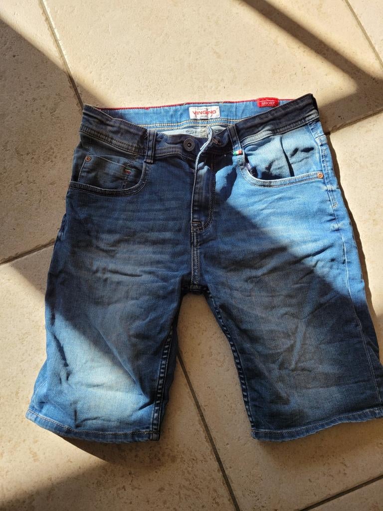 Vingino korte spijkerbroek jongens maat 164, Gebruikt, Vingino, Jongen, Ophalen