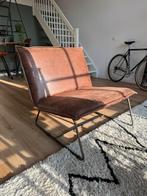Cognac Microleder Fauteuil 1,5-zits, Huis en Inrichting, Ophalen of Verzenden, Nieuw, Stof, 75 tot 100 cm