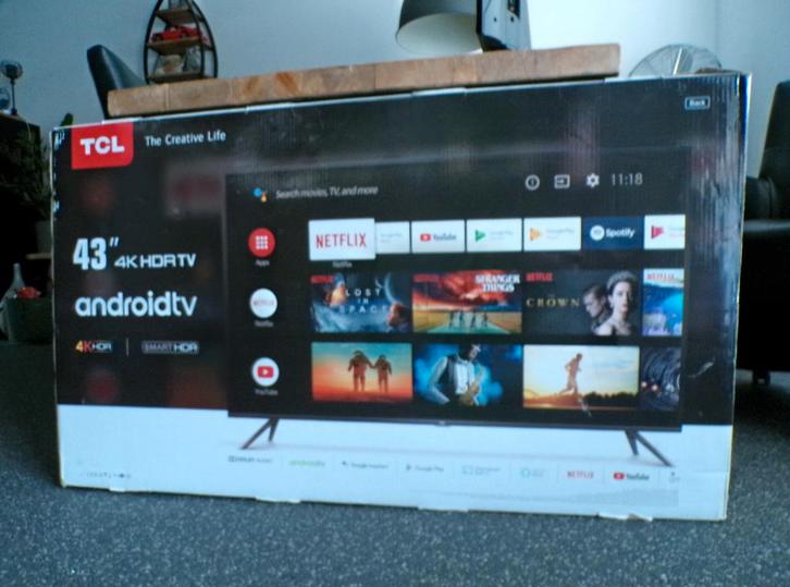 Mooie 43" TCL Android 4K HDR televisie (LEES TEXT), Audio, Tv en Foto, Televisies, Niet werkend, LED, 100 cm of meer, 4k (UHD)