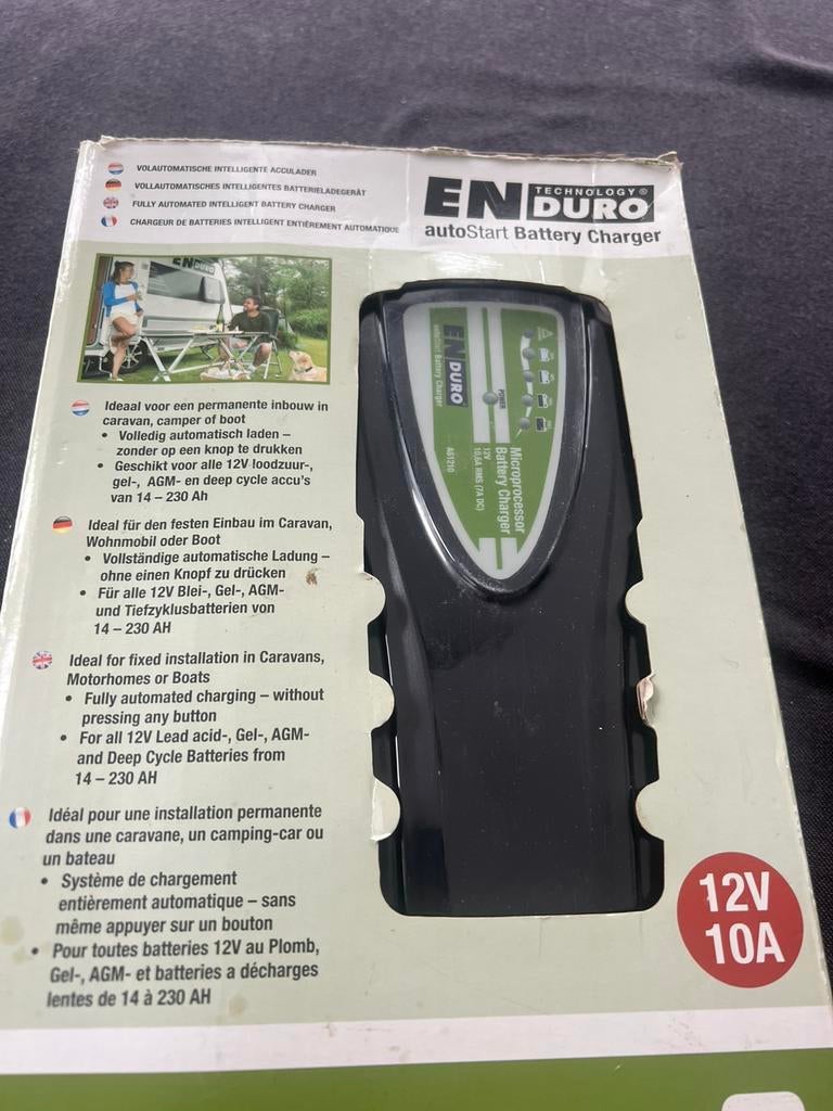 Enduro acculader / druppellader 12V / 10 A, Caravans en Kamperen, Caravan accessoires, Ophalen of Verzenden, Zo goed als nieuw
