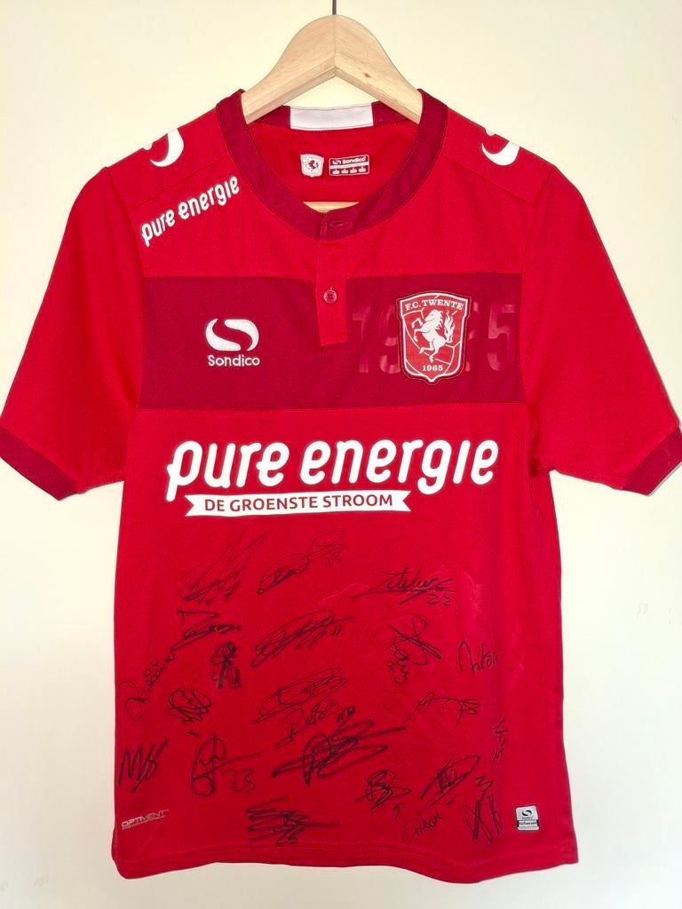 Fc Twente Thuisshirt 2018-2019 gesigneerd hele selectie = S, Ophalen of Verzenden, Zo goed als nieuw, Shirt