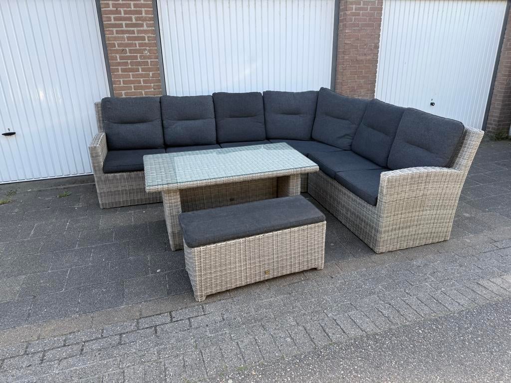 MEGA XXL Loungeset Tuin set 8 - 10 persoons, Meer dan 8 zitplaatsen, Ophalen of Verzenden, Zo goed als nieuw, Wicker
