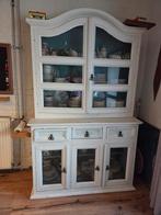 Wit geschildere houten buffetkast, Ophalen, Gebruikt, 50 tot 75 cm, 200 cm of meer