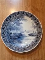 Mooi groot wandbord Delfts blauw Boch, Ophalen of Verzenden