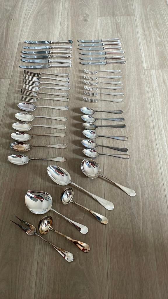 Verzilverd bestek Keltum P1 / Hollands glad, Ophalen of Verzenden, Zo goed als nieuw, Zilver