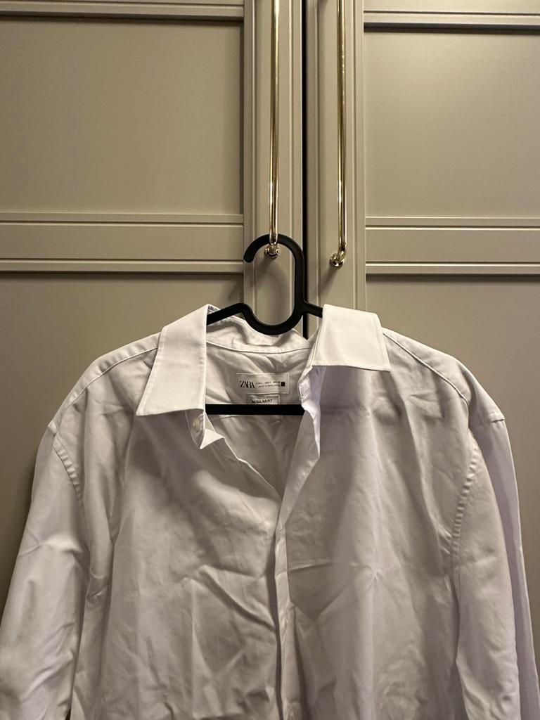 Heren blouse overhemd Zara nette blouse L | nieuw, Kleding | Heren, Ophalen of Verzenden, Nieuw, Wit, Halswijdte 41/42 (L)
