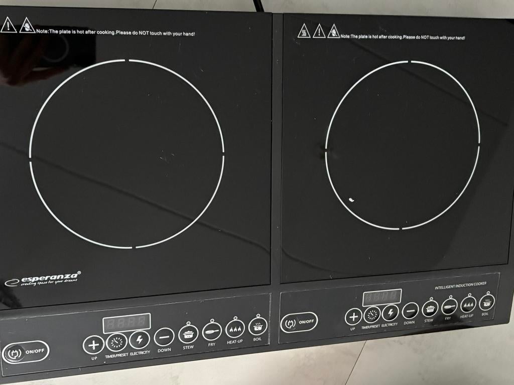 Esperanza St. Maria inductie kookplaat 2 pits - OPRUIMING, Witgoed en Apparatuur, Kookplaten, 3 kookzones of minder, Ophalen of Verzenden