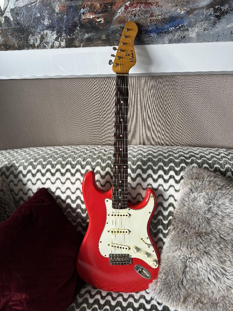 Haar stratocaster, light relic, Fiesta Red 2015, Muziek en Instrumenten, Snaarinstrumenten | Gitaren | Elektrisch, Ophalen, Zo goed als nieuw