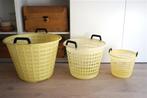 Set vintage wasmanden, Gebruikt, Geel, Overige typen, Ophalen of Verzenden