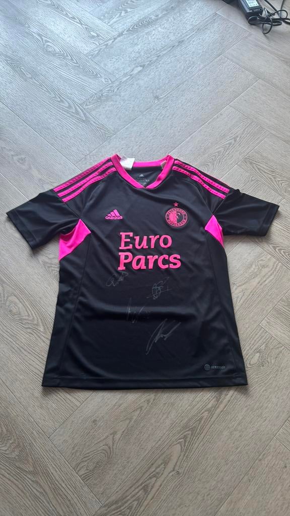 Feyenoord shirt met handtekeningen, Maat XS of kleiner, Ophalen of Verzenden, Gebruikt, Shirt