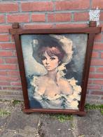 Antieke schilderij, Ophalen of Verzenden, Rechthoekig, Minder dan 50 cm